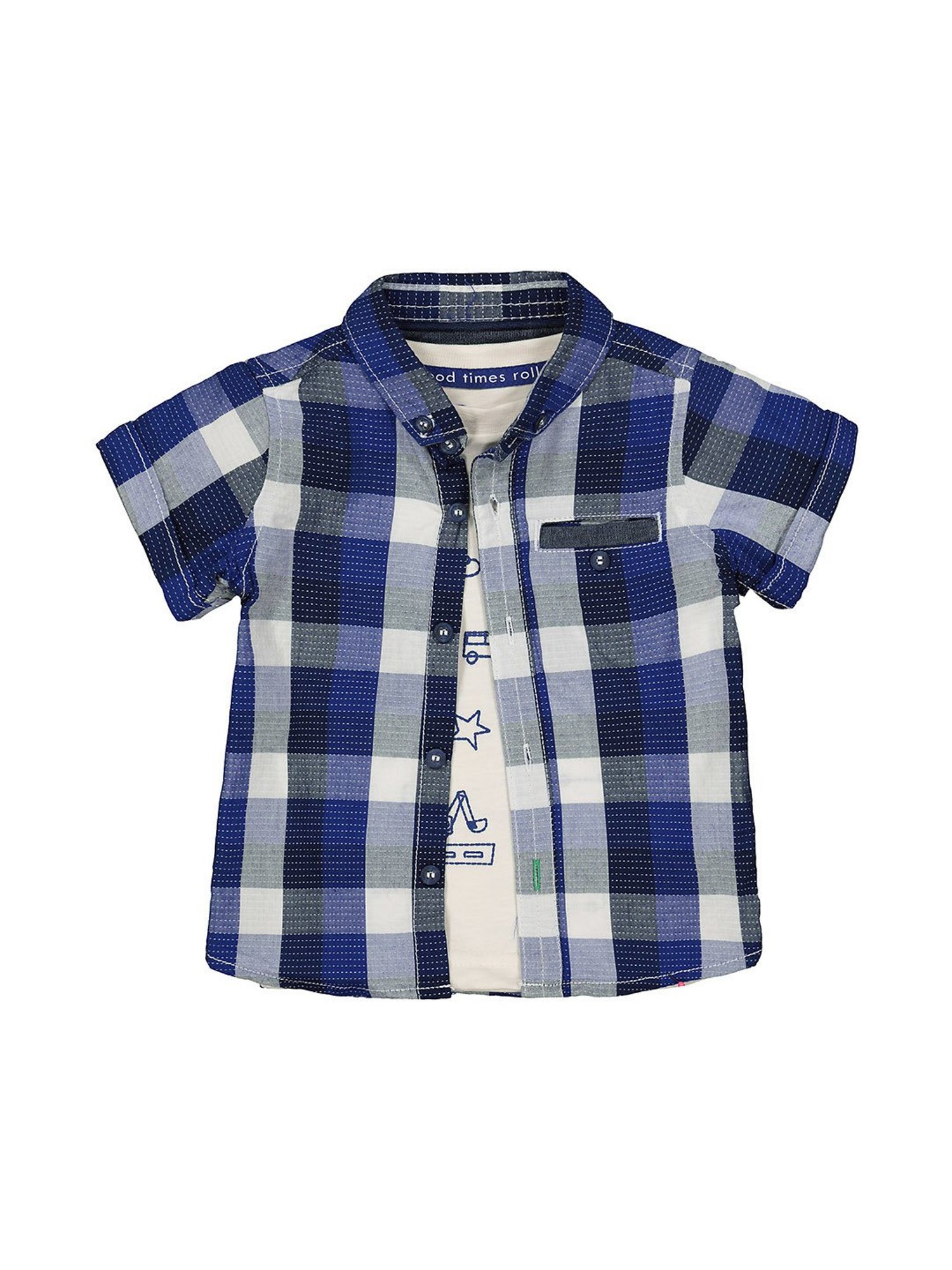 Mothercare Kids Multicolor Checks Shirt with T-Shirt