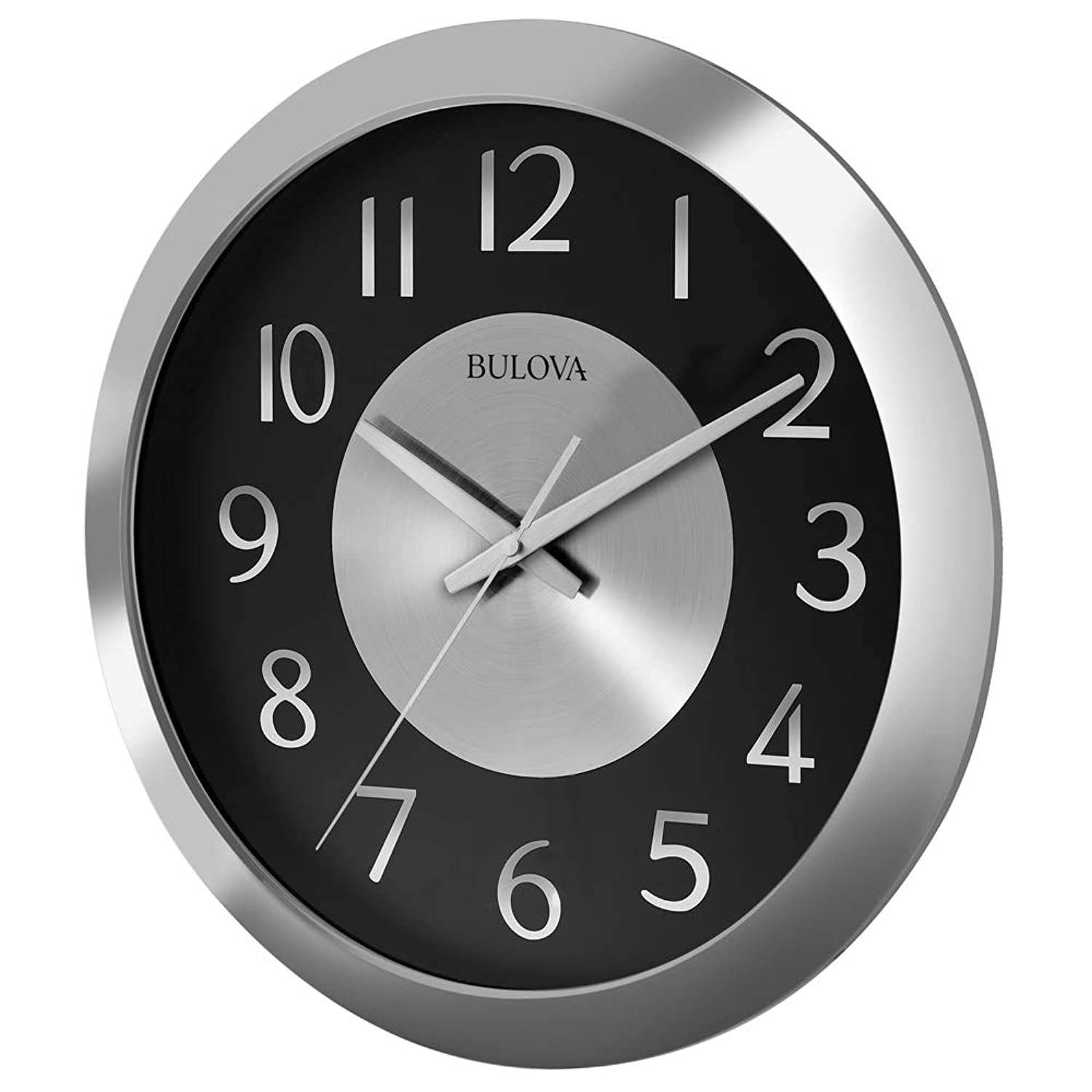 Bulova Music Streamer Stereo Bluetooth Wireless Speakers Clock, Silver