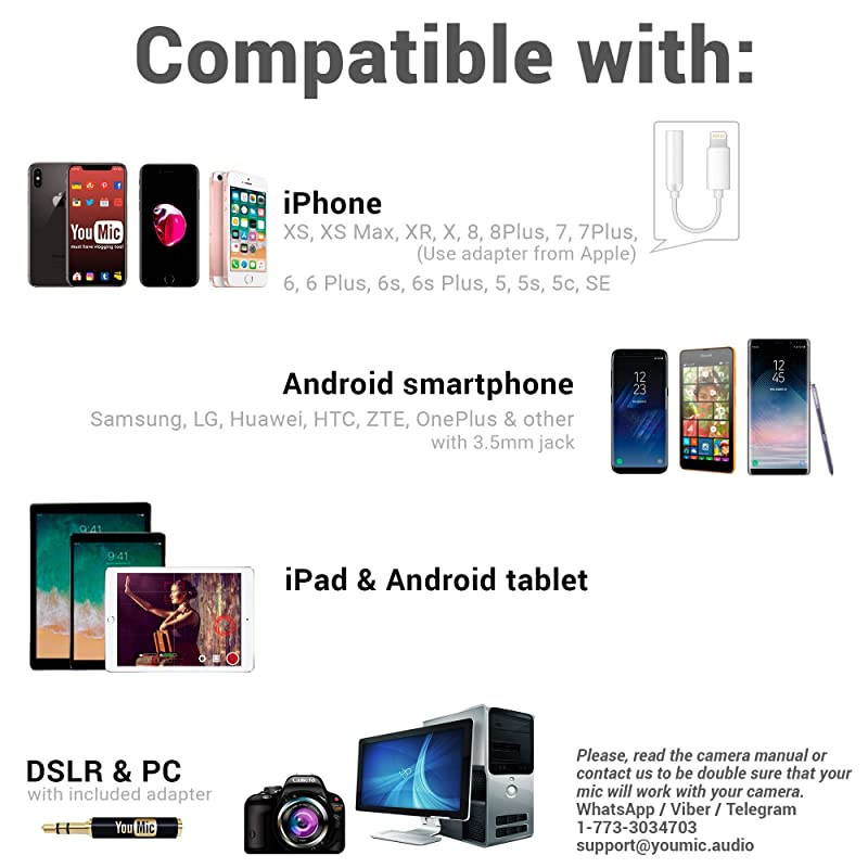 Lapel Microphone Omnidirectional Mic with Easy Clip On System Perfect for Recording Youtube Interview Video Conference Podcast Voice Dictation iPhone