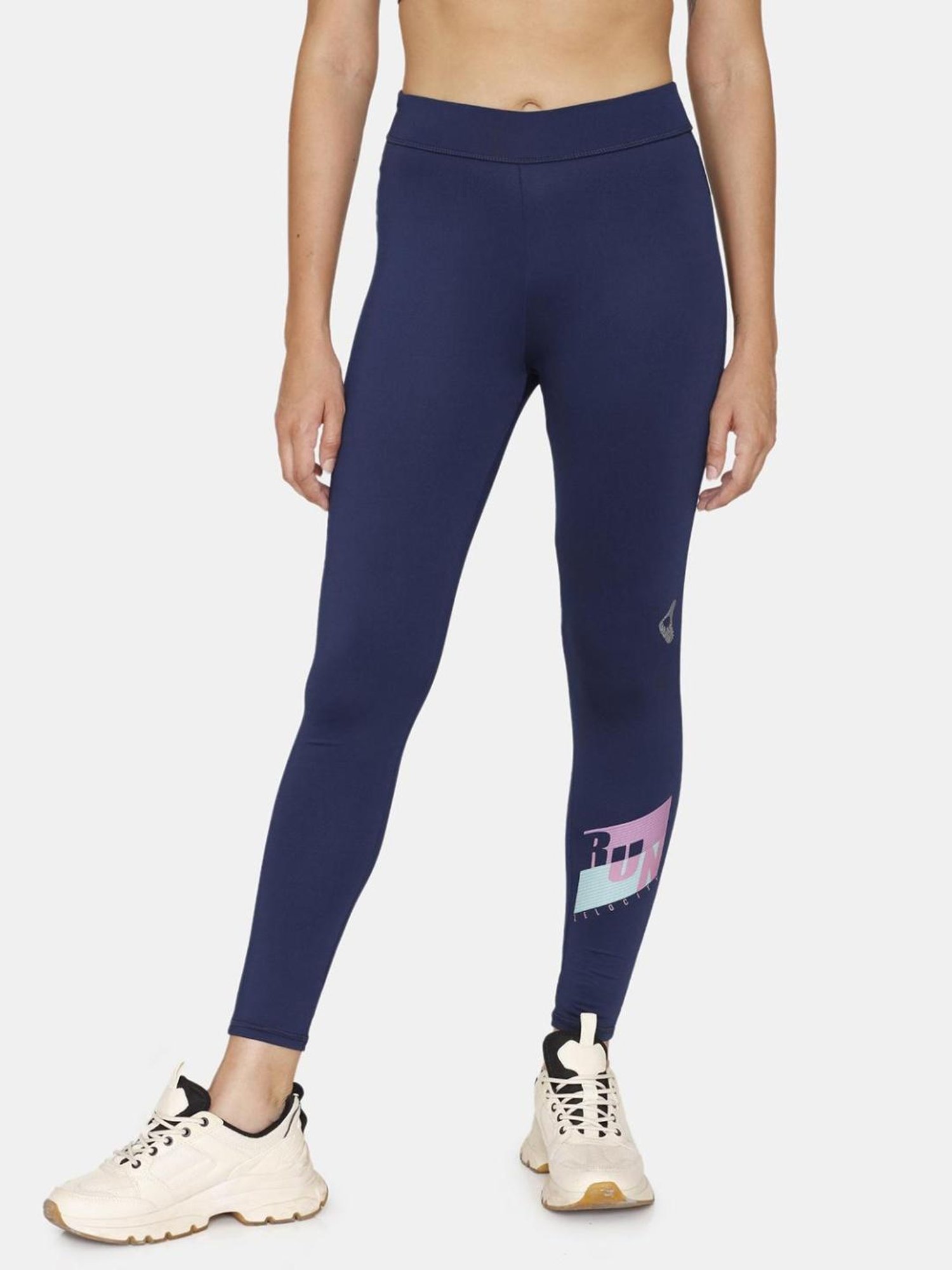 Zelocity by Zivame Navy Graphic Print Leggings