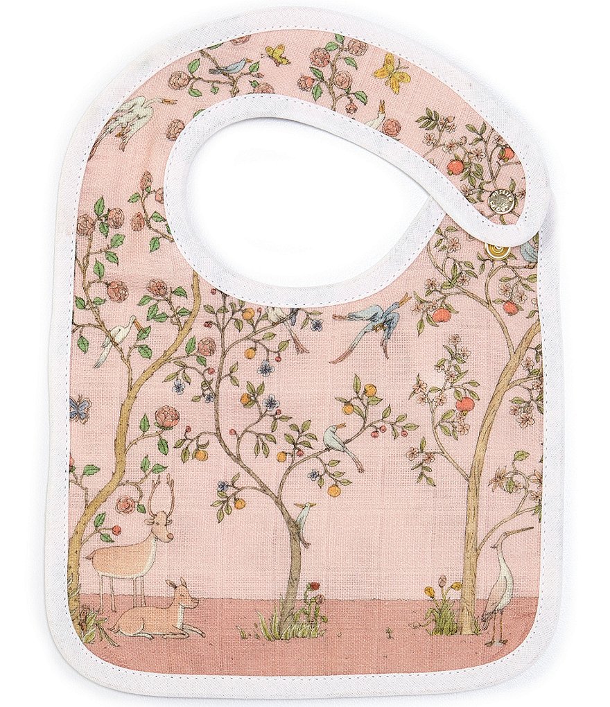 Atelier Choux Paris Baby Organic Cotton In Bloom Reversible Small Bib
