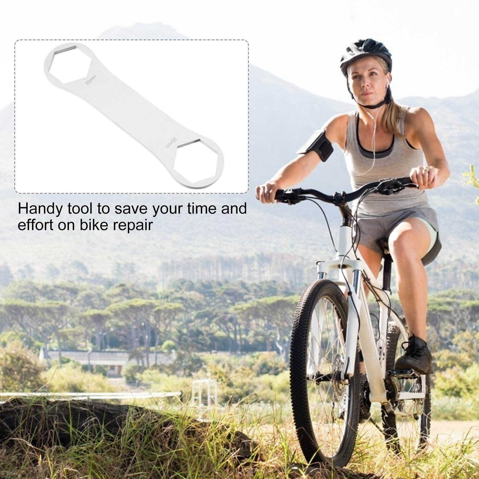 Stainless Steel Front Fork Cap Spanner Double Head 27/28mm Hex Fork Cap Remover