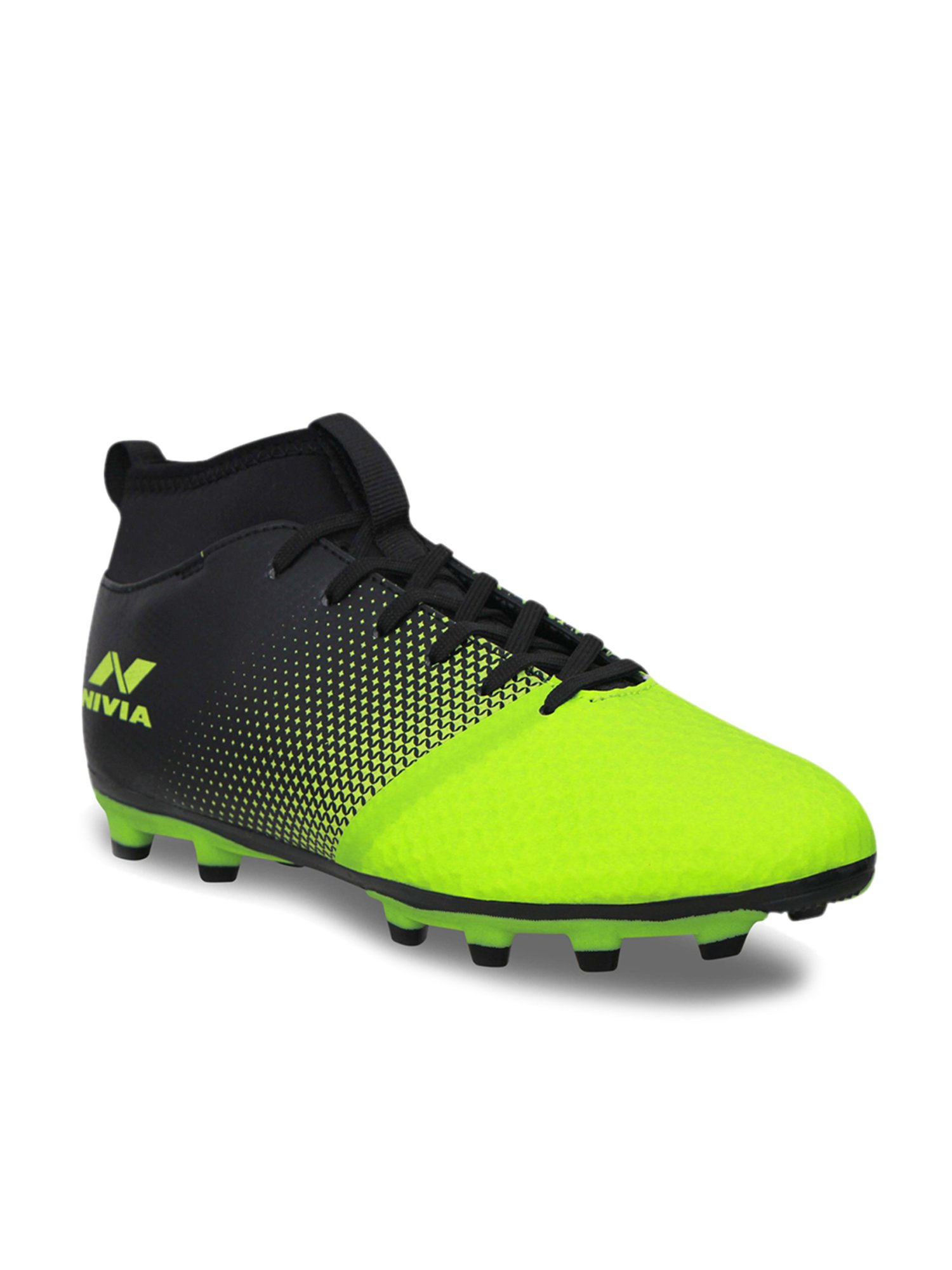 Nivia Ashtang Studds Green & Black Football Shoes
