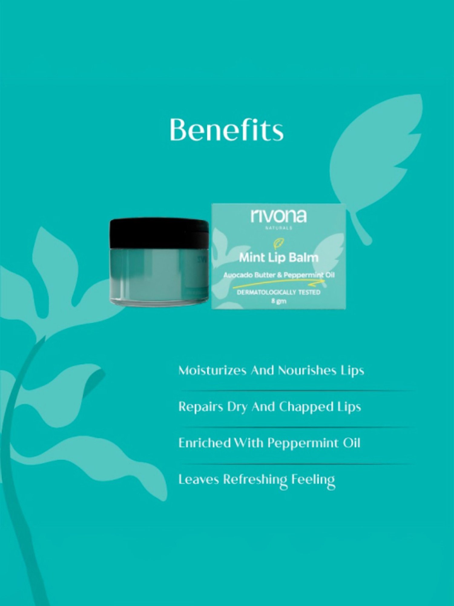 Rivona Naturals Mint Lip Balm - 8 gm