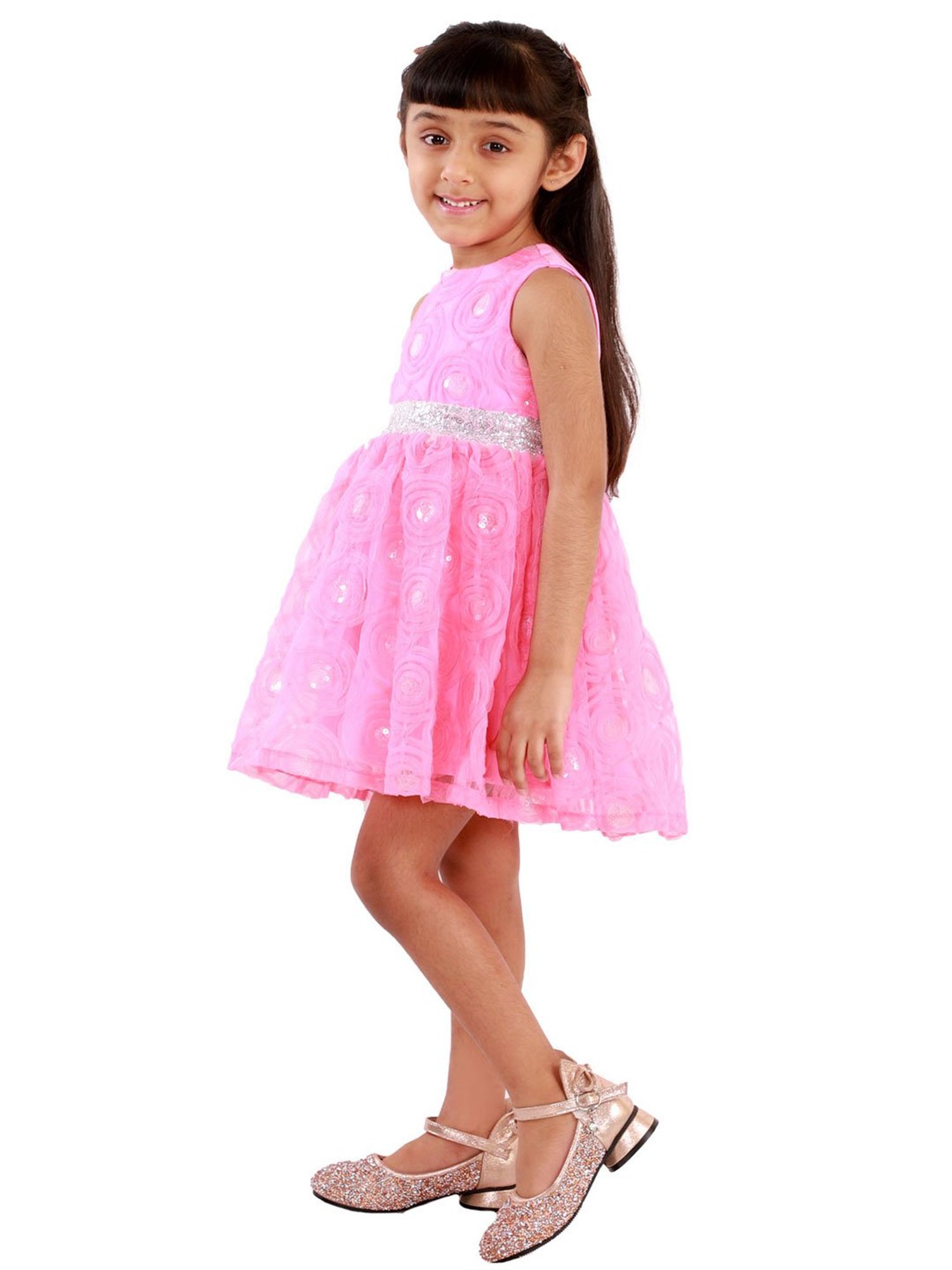 KidsDew Kids Pink Embellished Dress