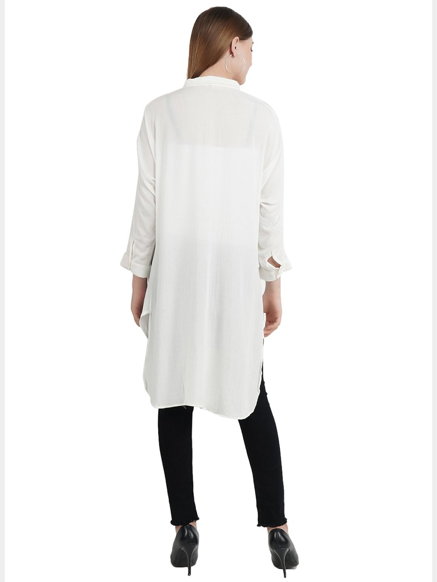 Aditi Wasan White Longline Shirt