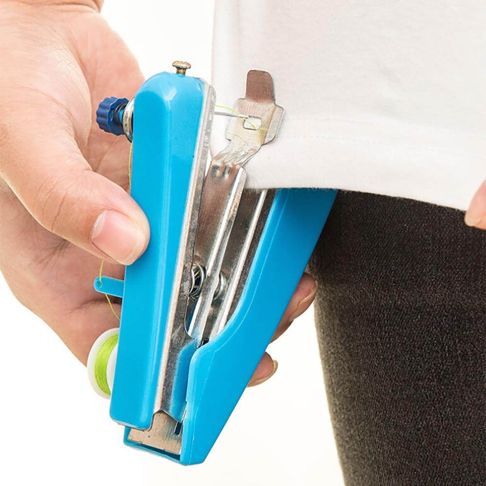 1PC Hot Sale Mini Portable Needlework Cordless Mini Hand-Held Clothes Fabrics Sewing Machine Sewing Tools random color