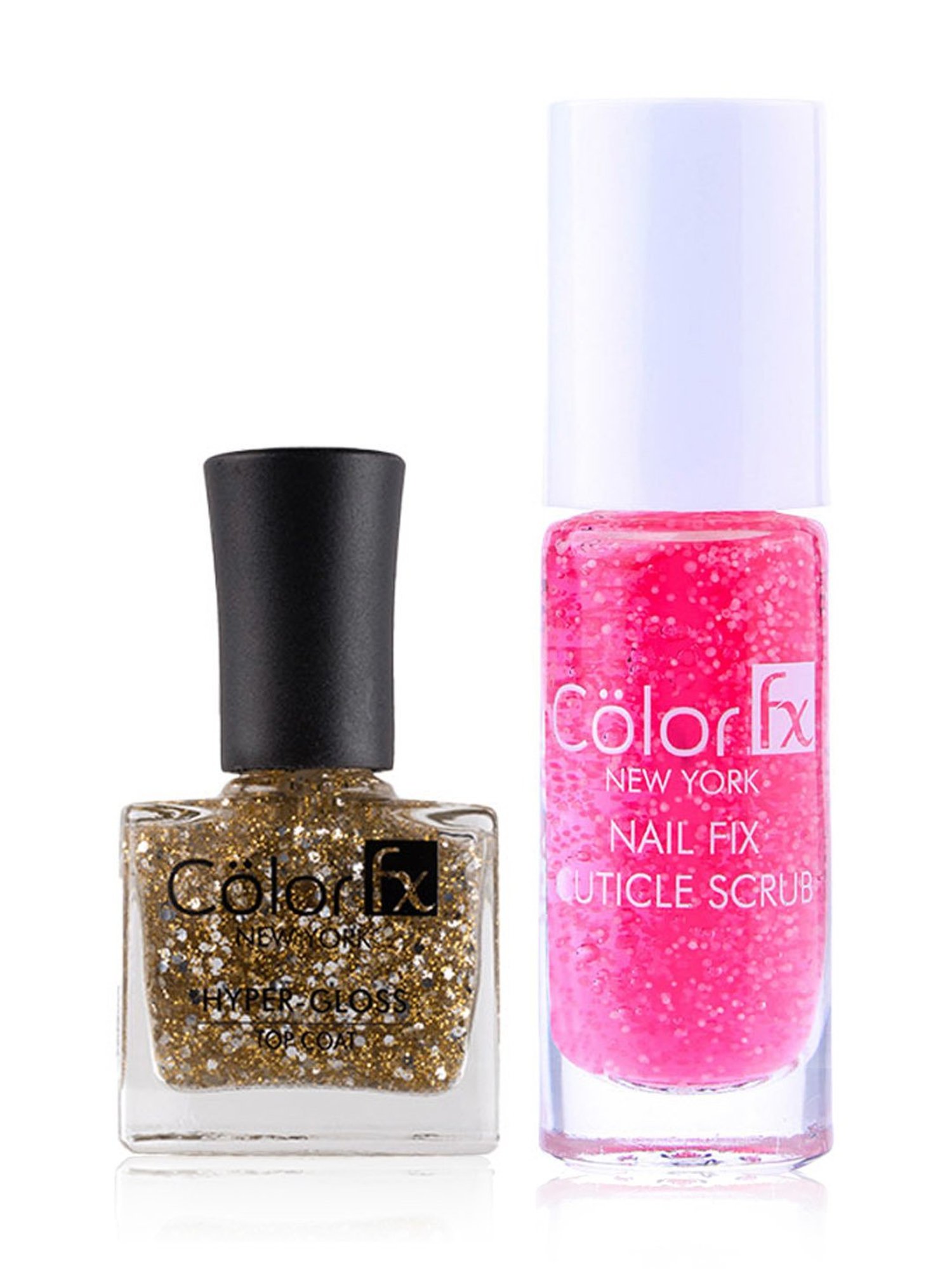 Color Fx Nail Fix Cuticle Scrub & Nail Enamel Combo - Pack of 2