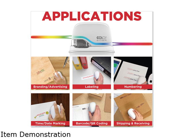 Digital Marking Device, Customizable Size and Message with Images, White 039201
