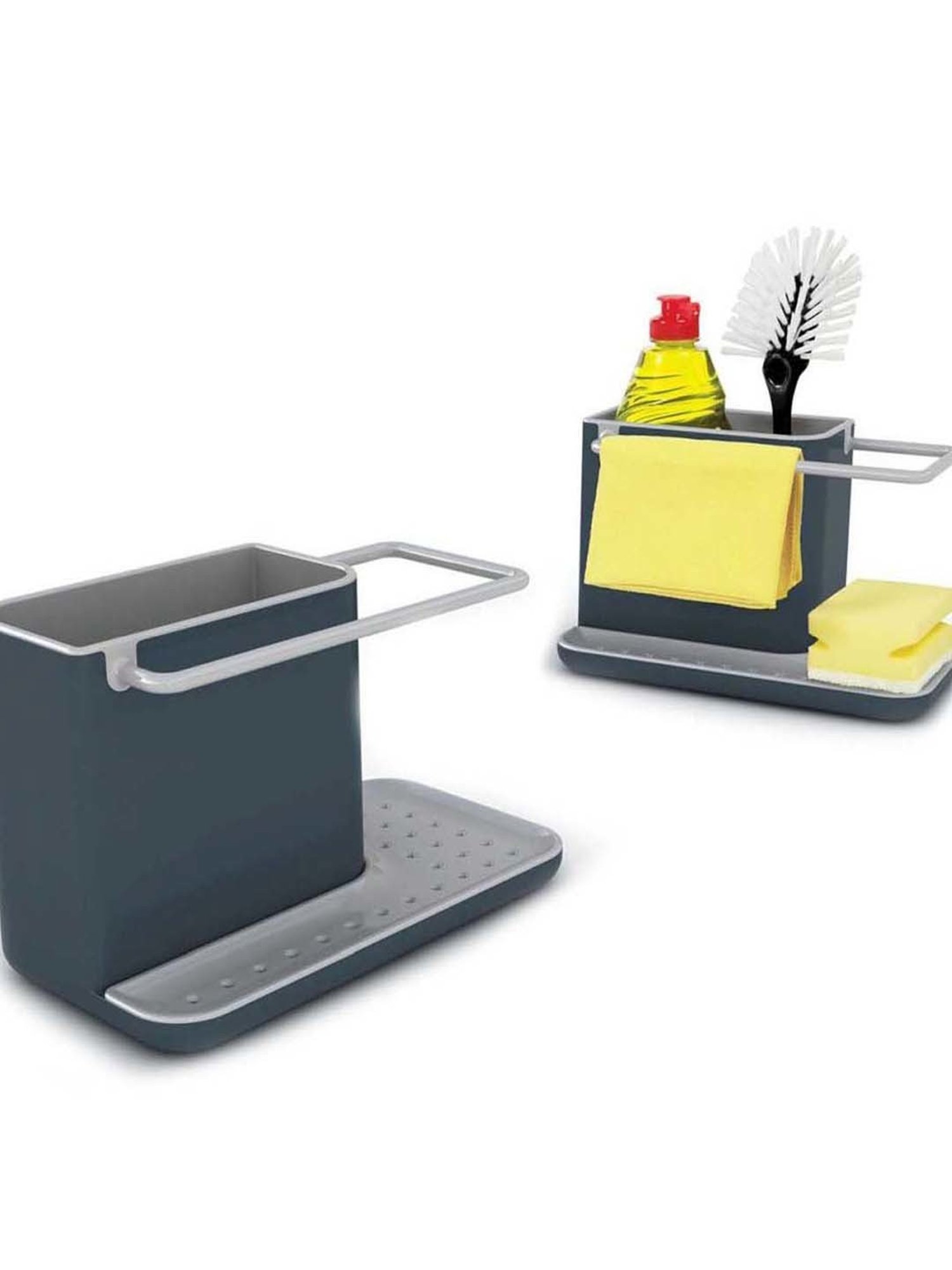 Joseph Joseph Grey Plastic Kitchen Sink Caddy With Sponge Holder