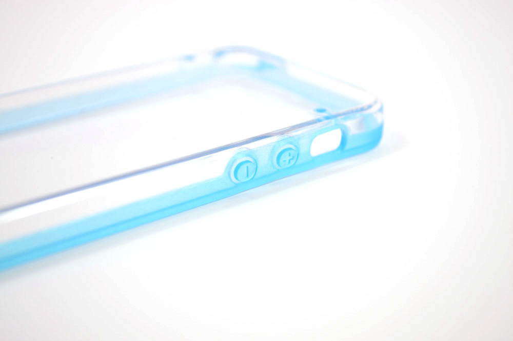 Baby Blue Glow in the Dark Rubber Edge iPhone 5C Plastic Cell Phone Cover Case with Free Stylus