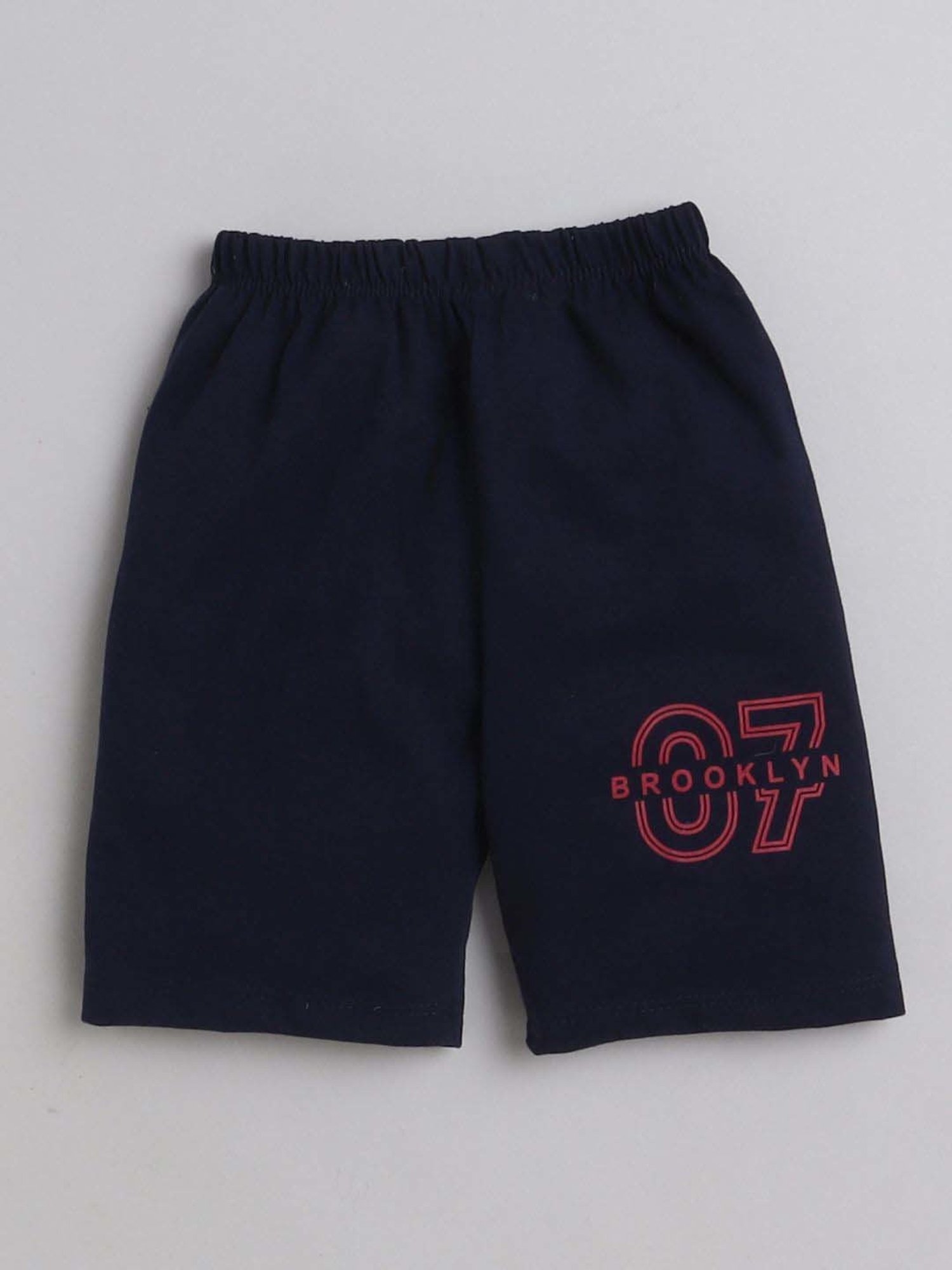 Fourfolds Unisex Navy Blue Printed Clothing Set