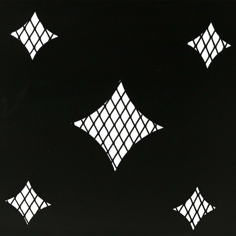 Sunnydaze Outdoor Heavy-Duty Steel Portable Large Round Diamond Cut Out Fire Pit Ring with Log Poker - 36" - Black