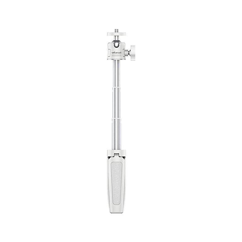 Extension Pole Tripod Mini Selfie Stick Tripod Stand Handle Grip for iPhone 11 Pro Max Samsung OnePlus Google Smartphone Canon G7X Mark III Sony RX100 VII A6400 Cameras Vlogging White