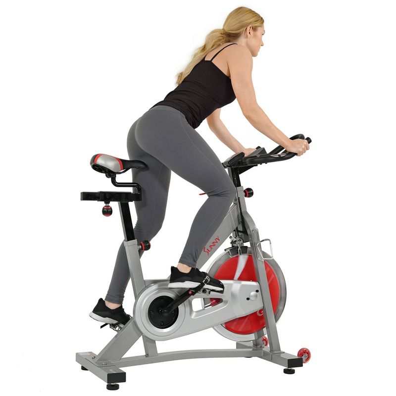 Sunny Health & Fitness Pro II Indoor Cycling Exercise Bike with Device Mount and Advanced Display