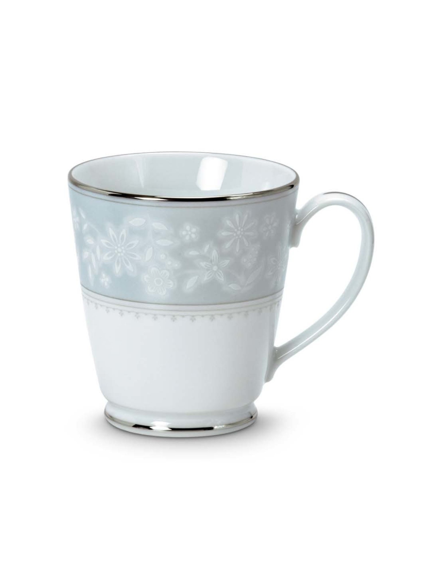 Noritake Winter Sonata White & Blue Poreclain Milk Mug (0.37 L) - Set of 2