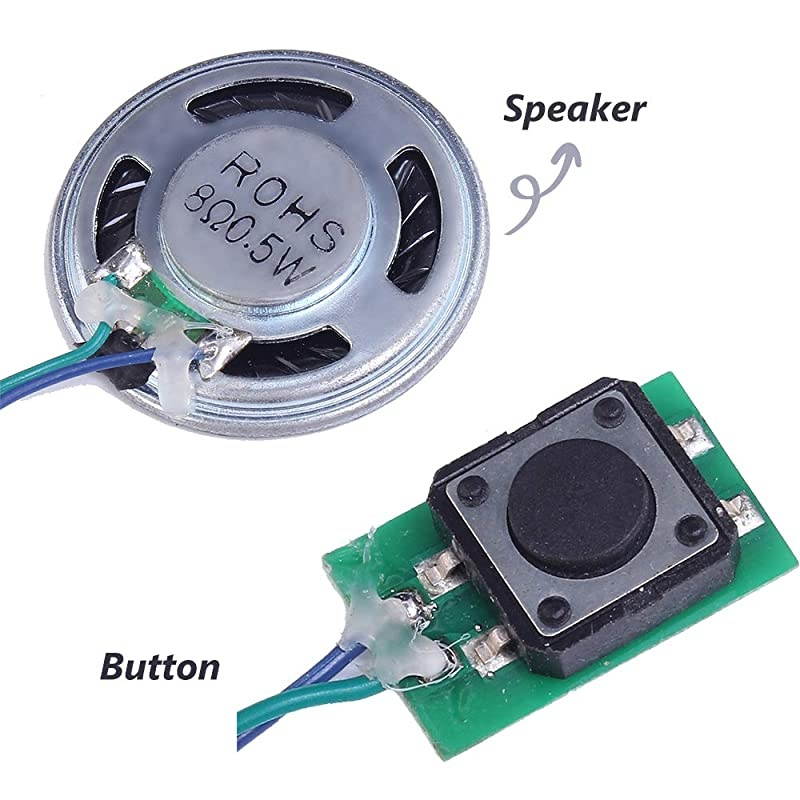 Recordable Sound Module Button Control 8M MP3 WAV Music Voice Player Programmable Board with Speaker for Mothers Day DIY Music Box Greeting Card Creative Gift