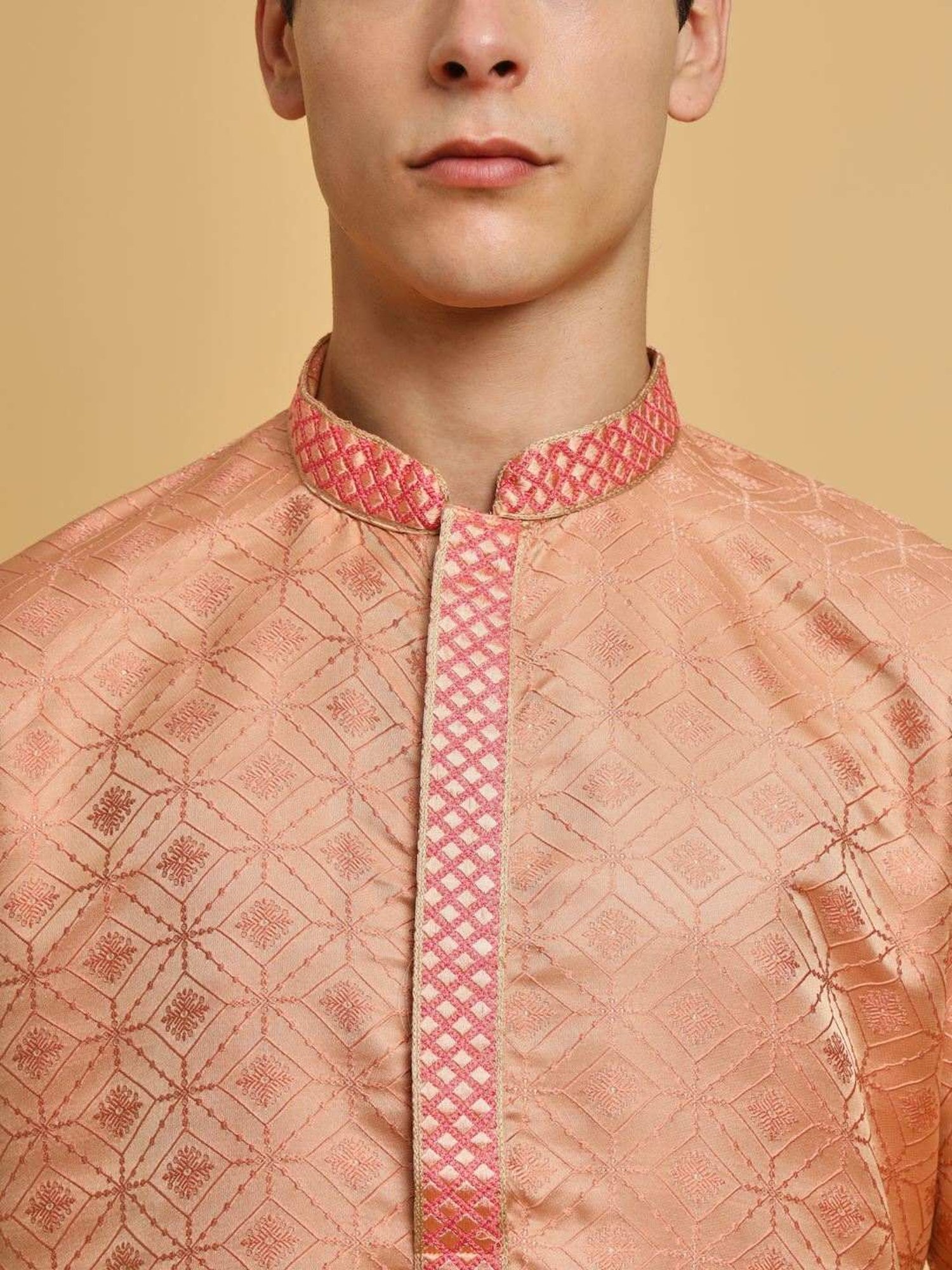 SWAGG INDIA Mid Peach Regular Fit Kurta