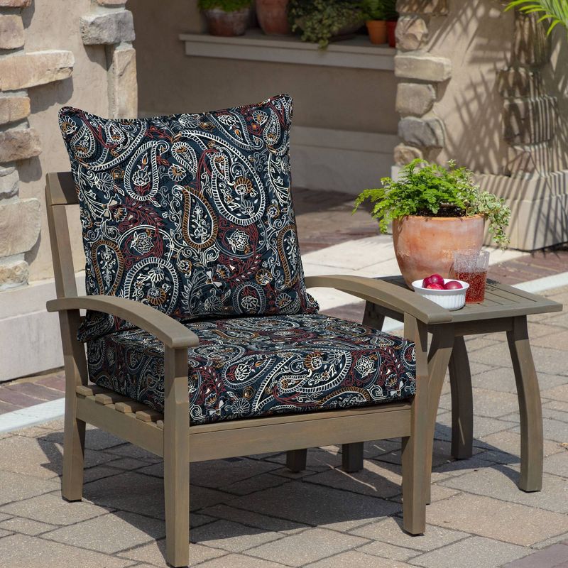 Palmira Paisley Outdoor Cushion Set Blue - Arden Selections