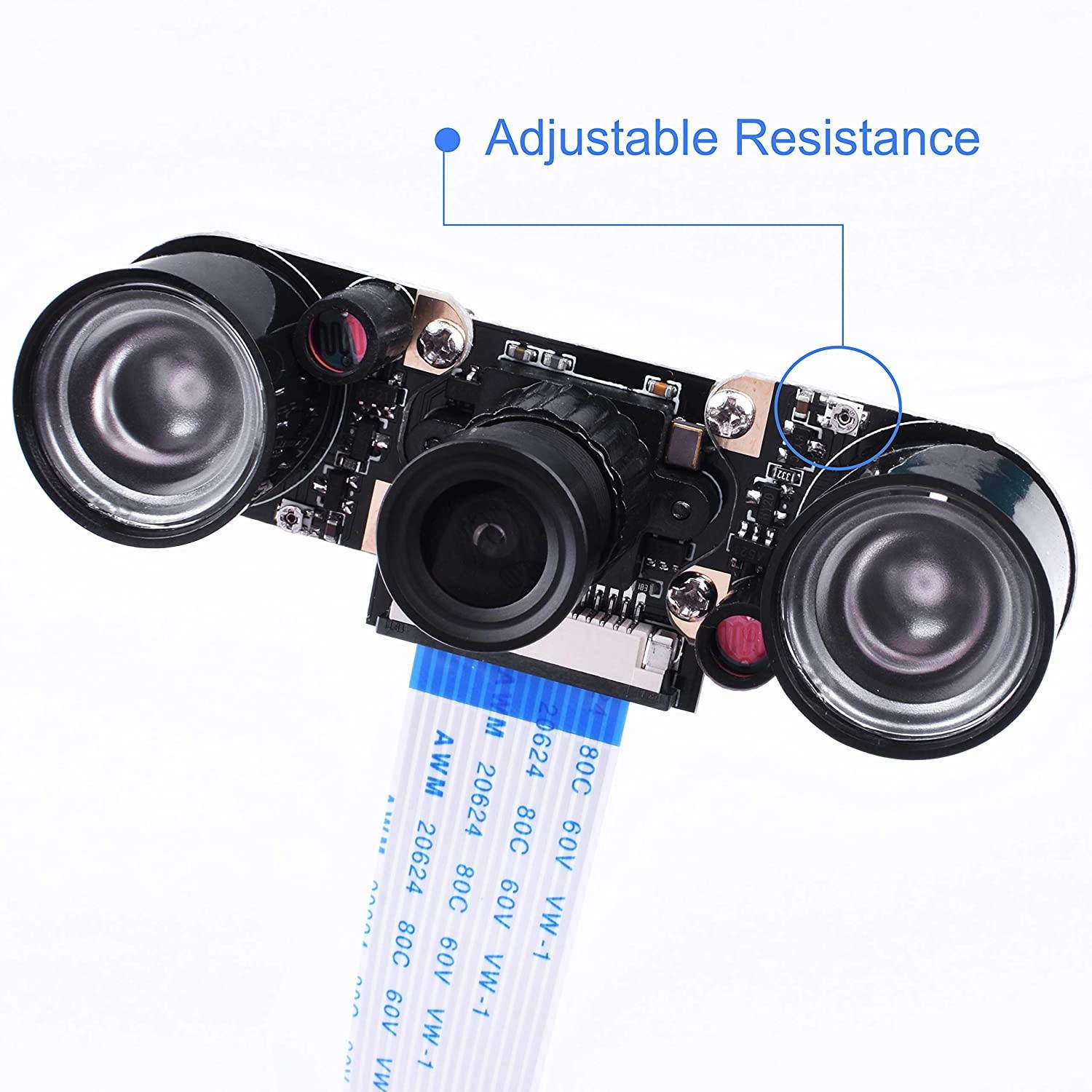 Kuman Raspberry Pi Camera Module 5MP 1080P Ov5647 Sensor HD Video Webcam Supports Night Vision SC15, Black