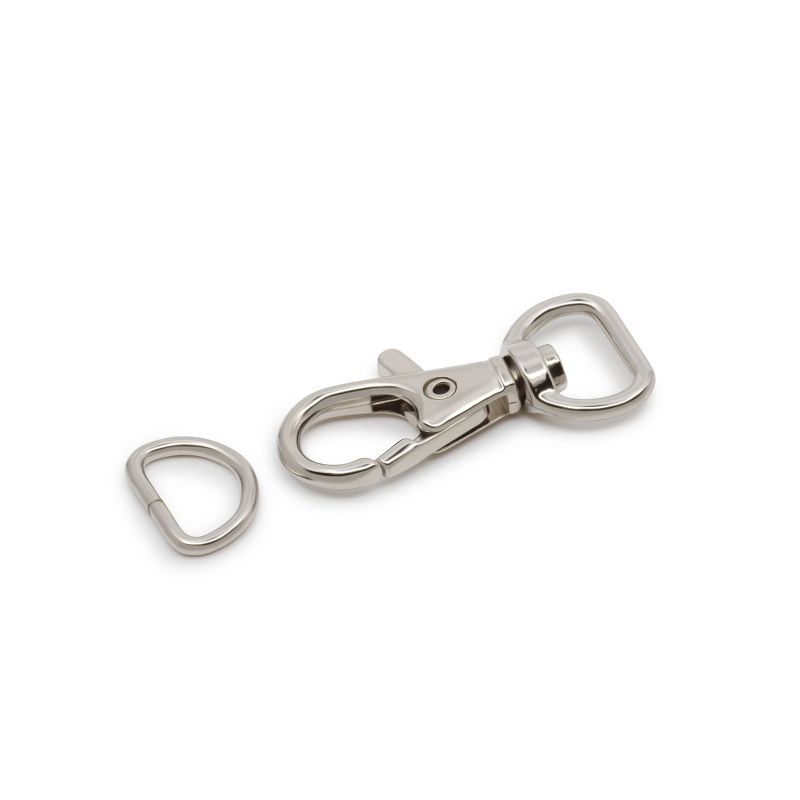 Dritz 12ct Swivel Hooks & D-Rings Nickel