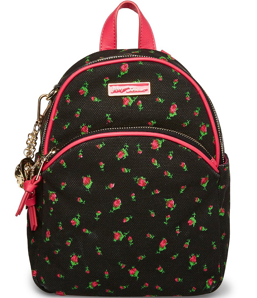 Betsey Johnson Removable Keychain Zip Closure Backpack