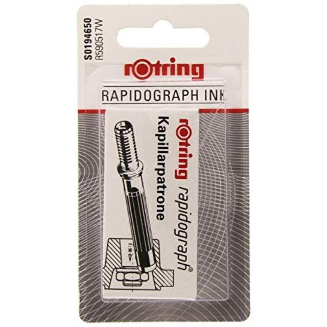 rotring rapidograph short black ink cartridge  box of 3