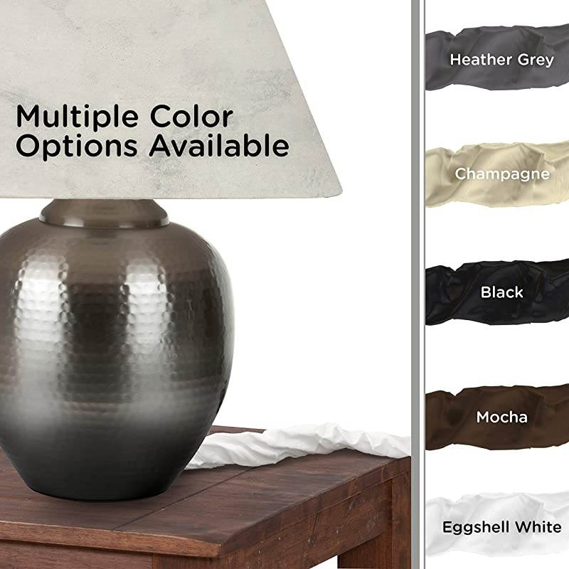 Eggshell White Fabric Cord Cover 2 Pack 6 ft Hides Lamps Light Fixtures and Desks Cable Management Easy Installation 48656