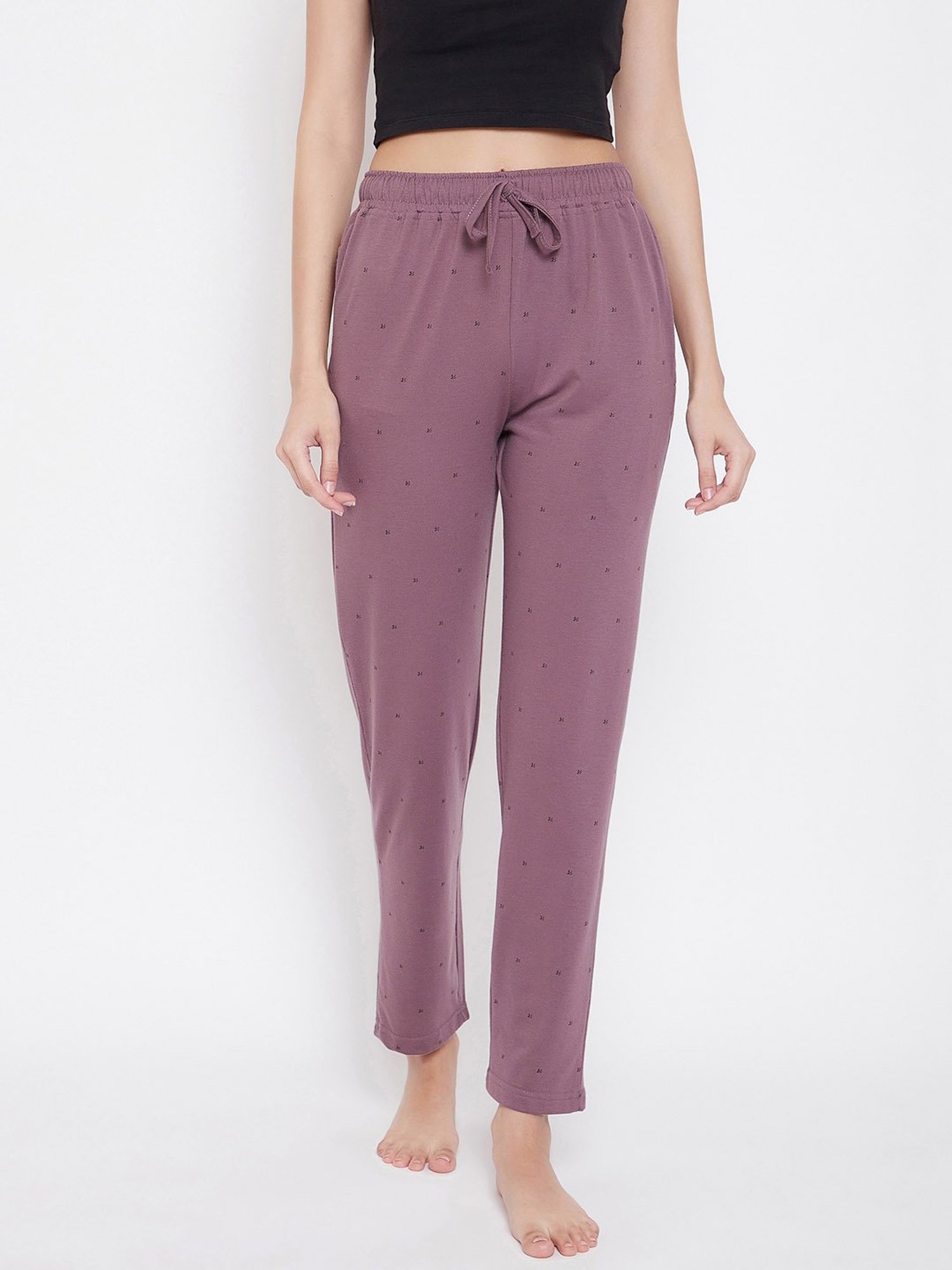 Okane Light Mauve Printed Pyjamas