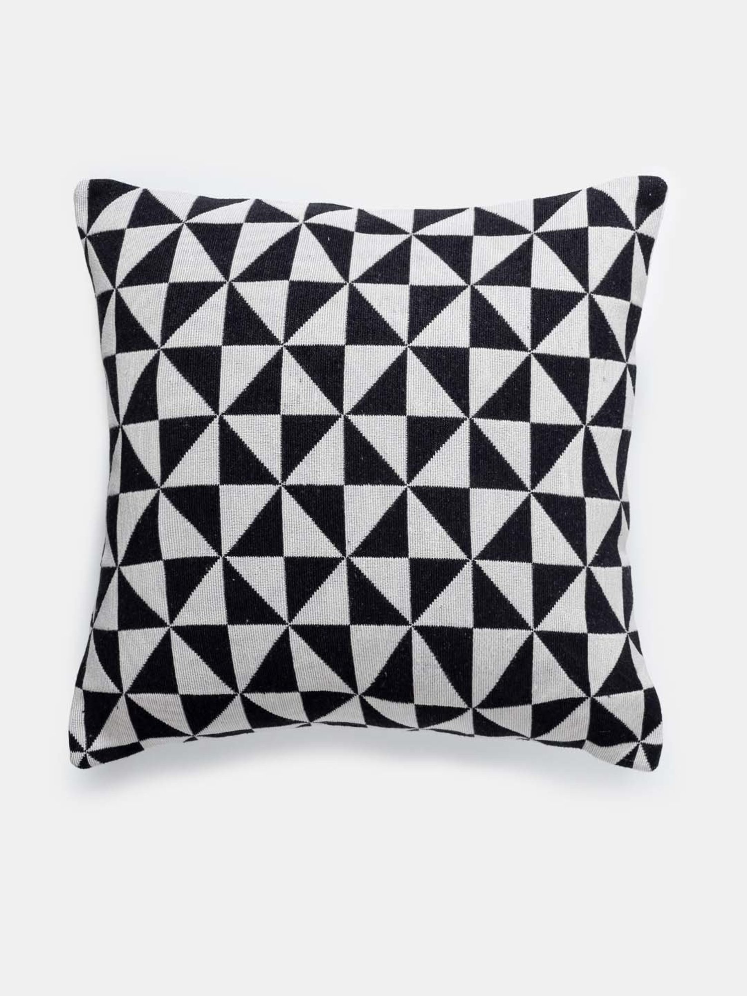 Saral Home Black & Beige Cotton Cushion Covers - Set of 2