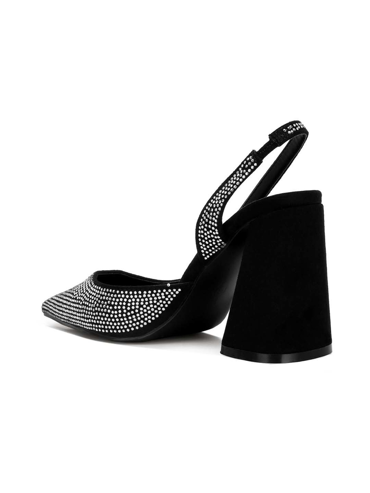 London Rag Women's Black Sling Back Sandals