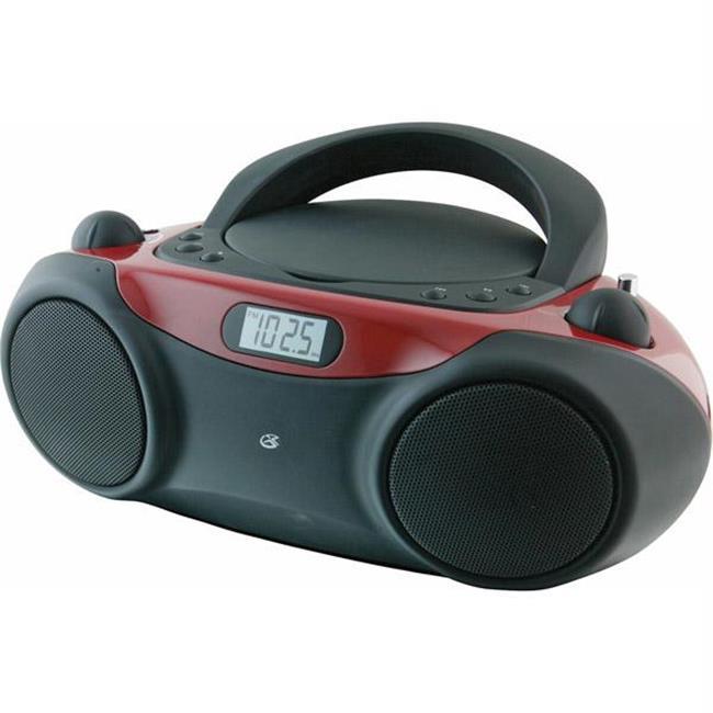 Gpx Boombox Cd Am Fm Radio 3.5Mm Input Led Display - Red - BC232R