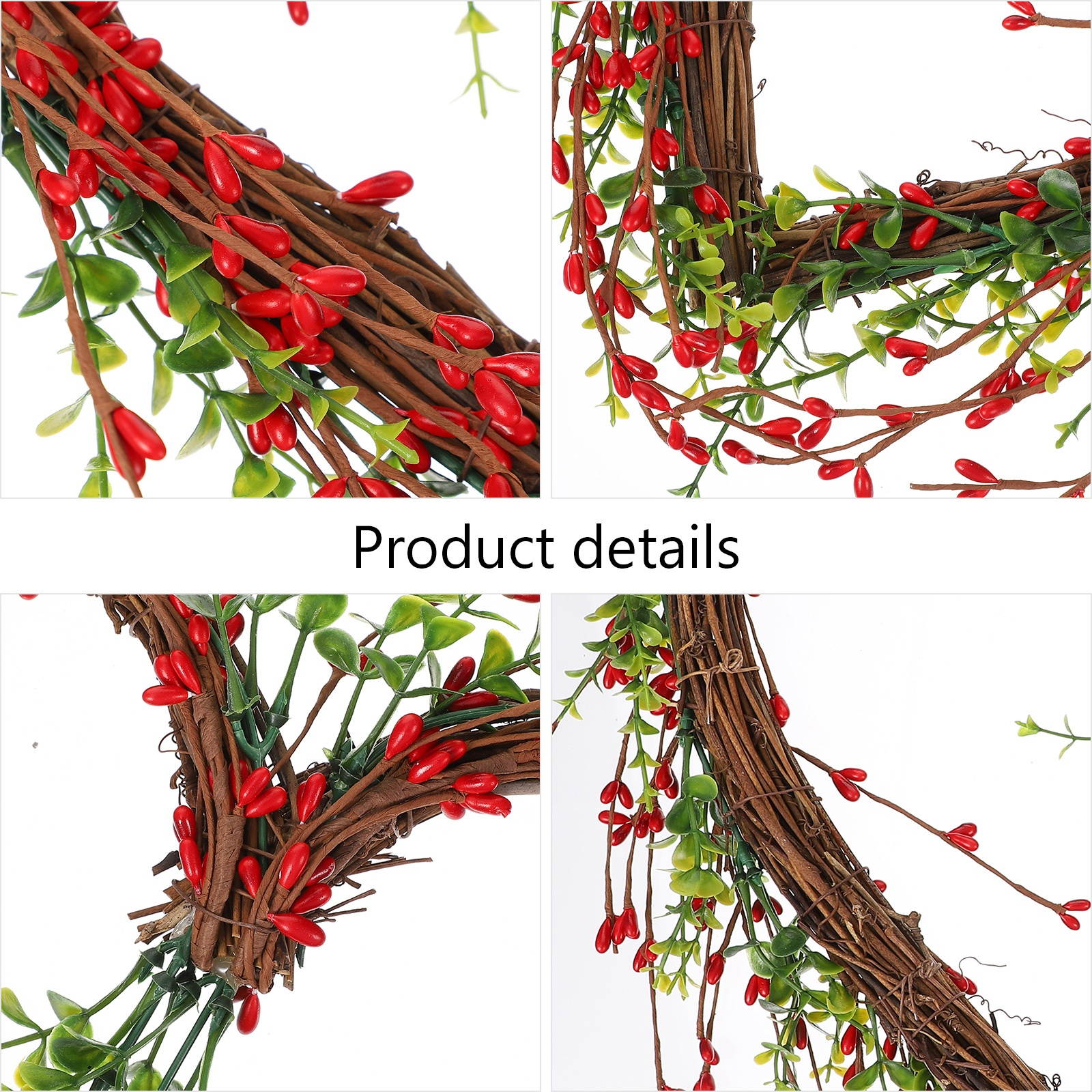 1Pc Berry Wreath Lovely Chic Wedding Party Wreath Hanging Ornament Wall Decoration