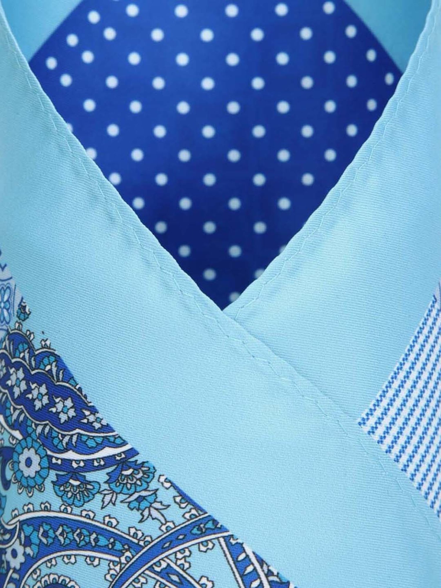 CHOKORE Brown and Yellow Plaid Pocket Square