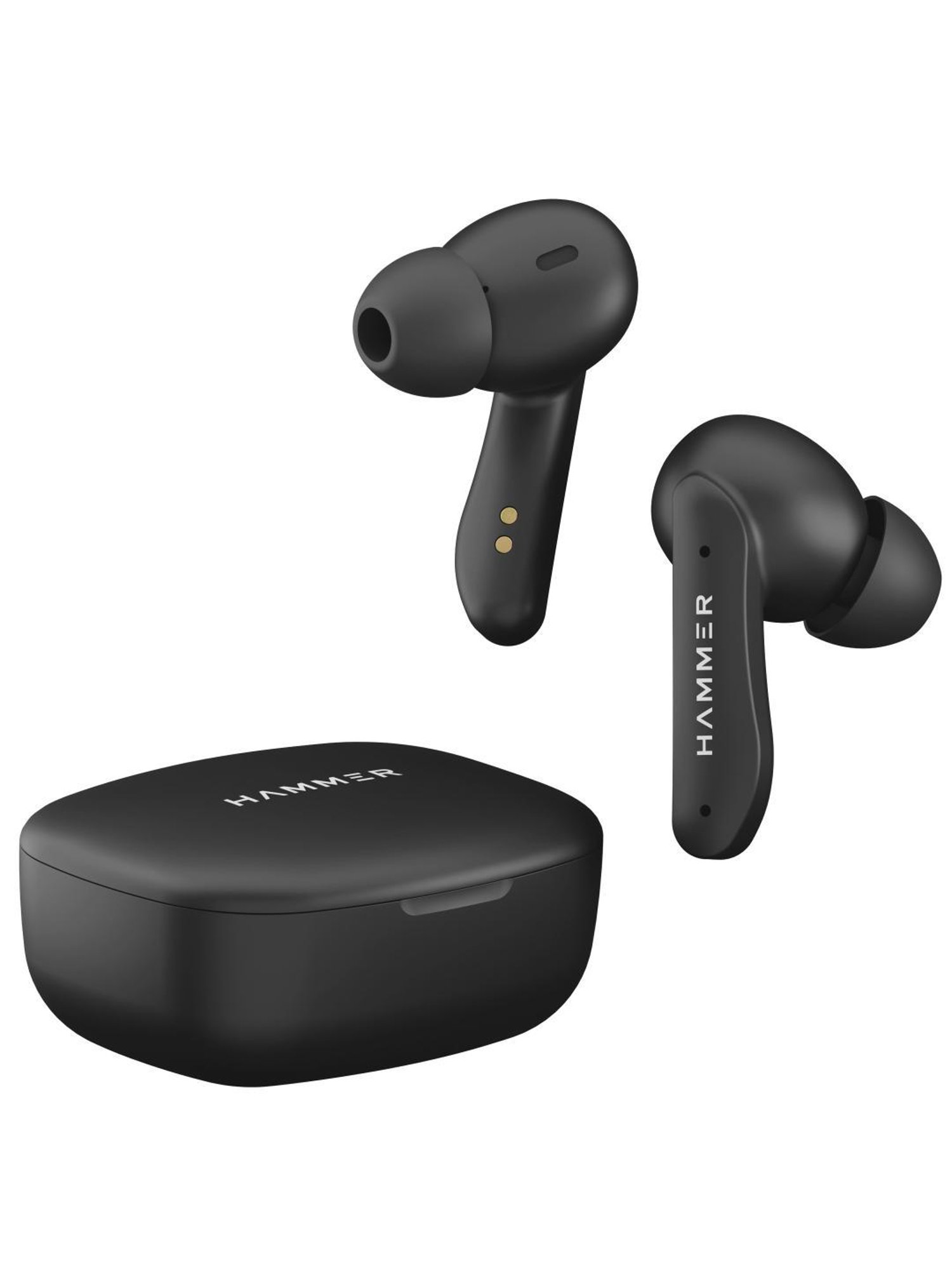 Hammer Solitude In Ear BT v5.3 Earbuds with Upto 22H Playtime & ENC (Truffle Black, True Wireless)