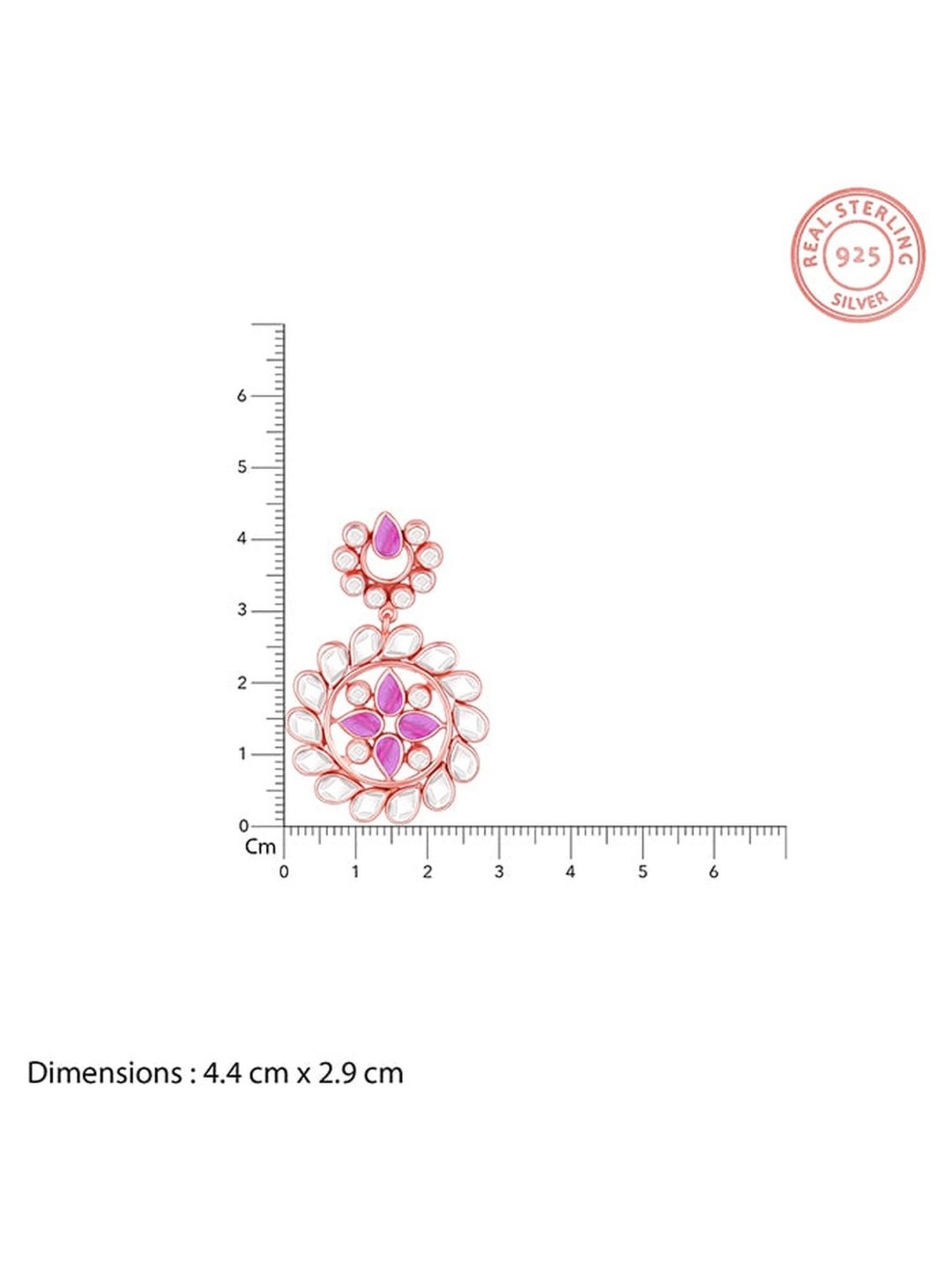 GIVA 92.5 Sterling Silver Ghoomar Dangler Earrings