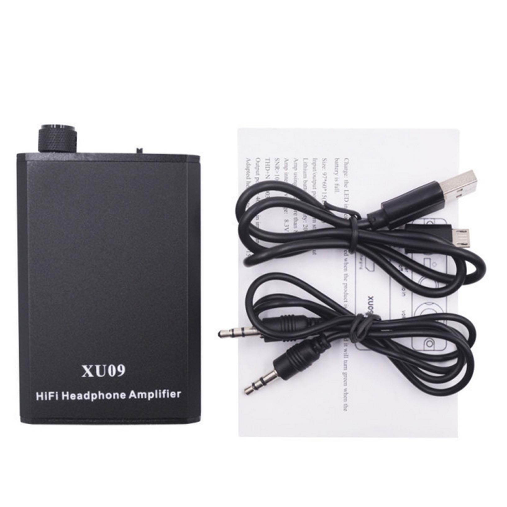 Mini Audio HIFI Headphone Amplifier Portable Earphone AMP 3.5mm w/USB Cable NEW