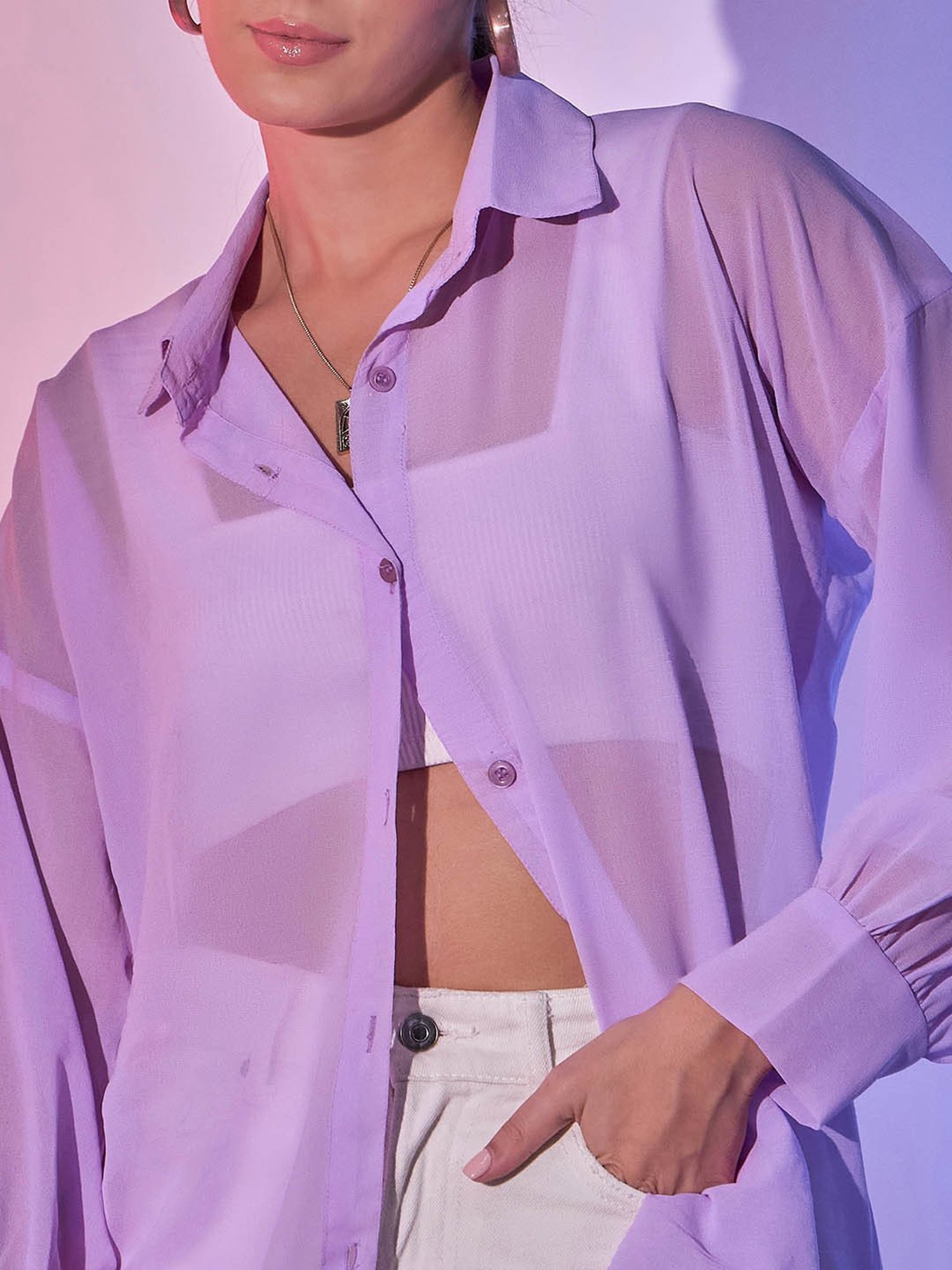 BUYNEWTREND Purple Shirt