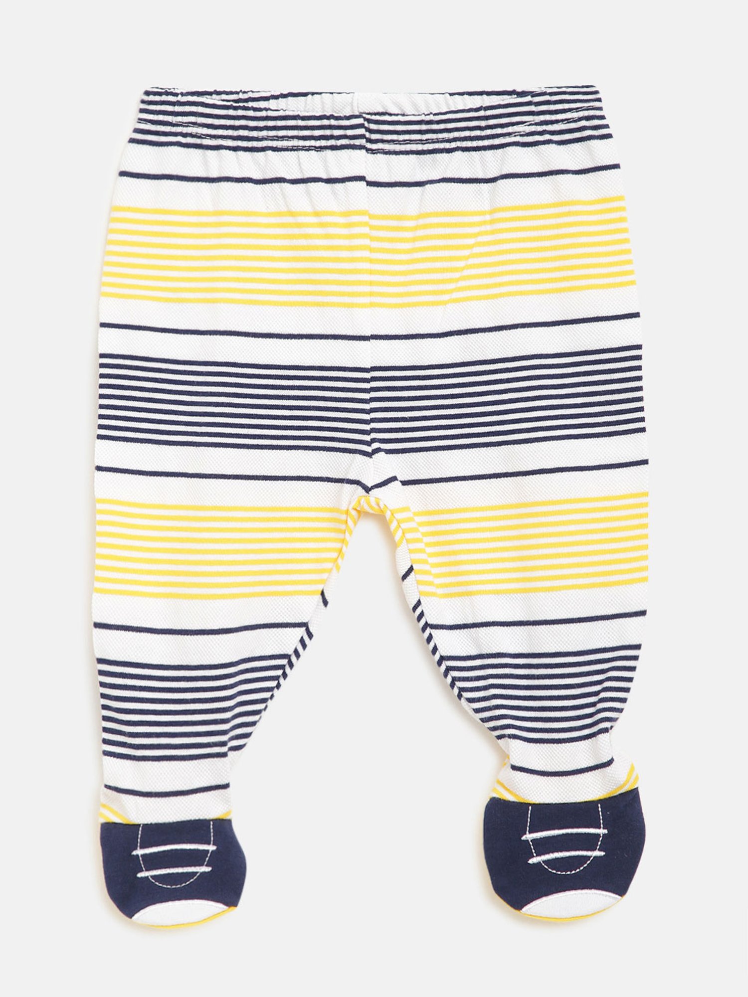 Chicco Kids White & Yellow Printed T-Shirt with Leggings