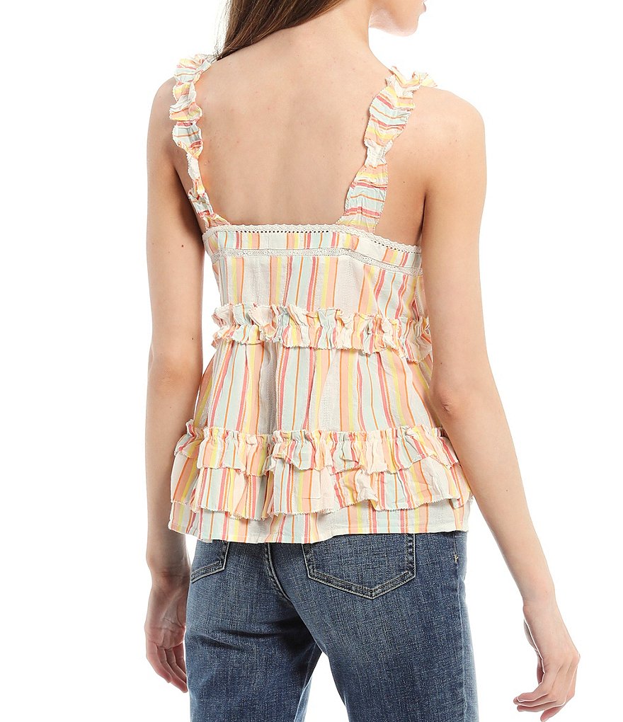 Ella Moss Sammy V-Neck Ruffle Tank