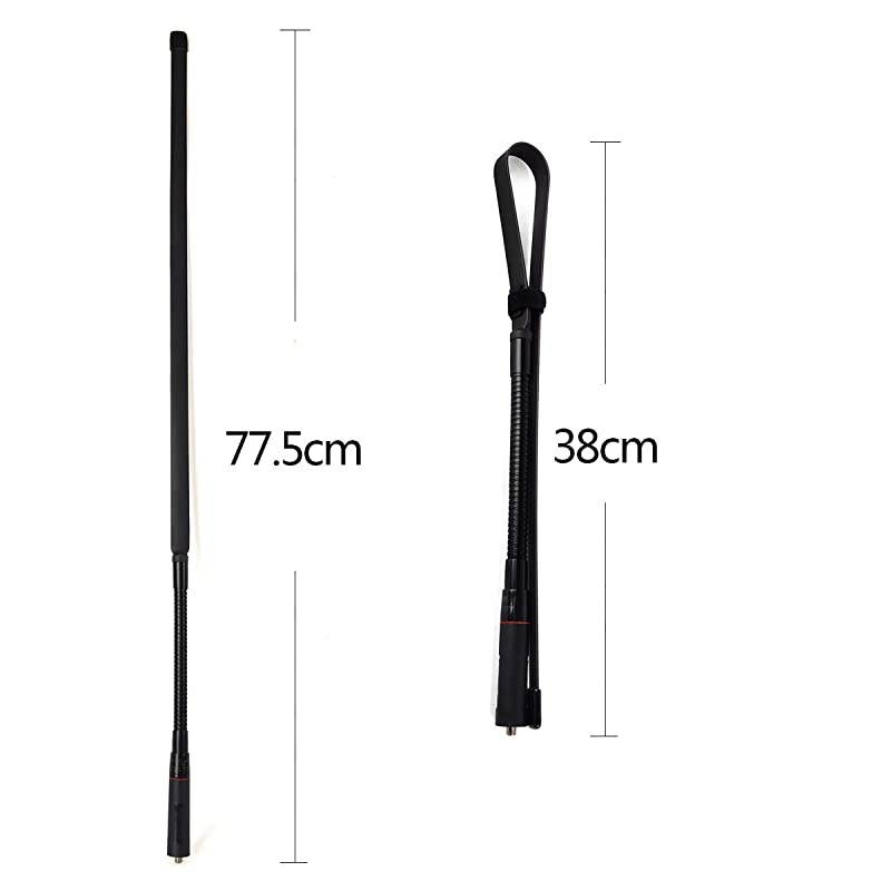 TC79 Goose Tube+Foldable Military Antenna SMAFemale Dual Band 144430MHz 31inch790mm Antenna for BAOFENG UVSeries Two Way Radio for Kenwood TKSeries HYT Linton Series Walkie Talkie