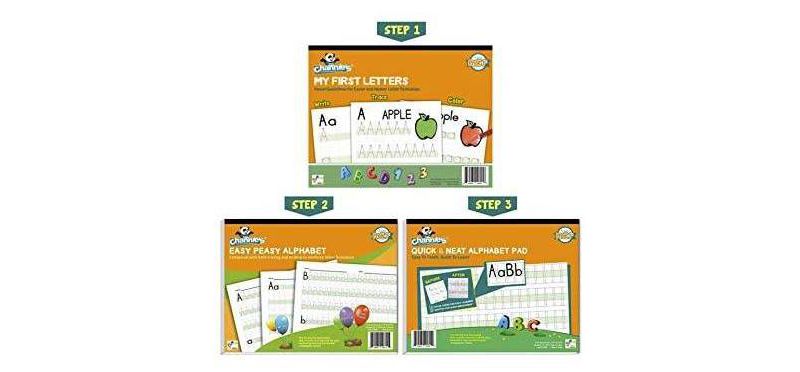 Channie's 3pk Beginner's Alphabet and Handwriting Workbooks