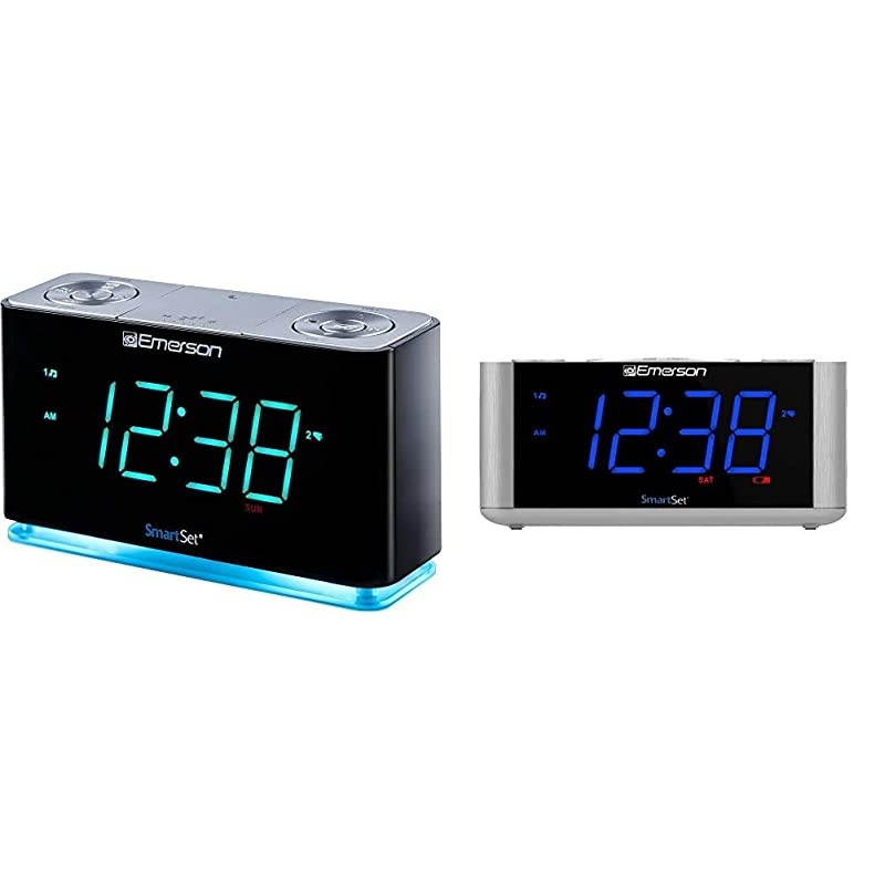 SmartSet Alarm Clock Radio with Bluetooth Speaker Charging StationPhone Chargers with USB Port for iPhoneiPadiPodAndroid and Tablets ER100301 SmartSet Alarm Clock Radio