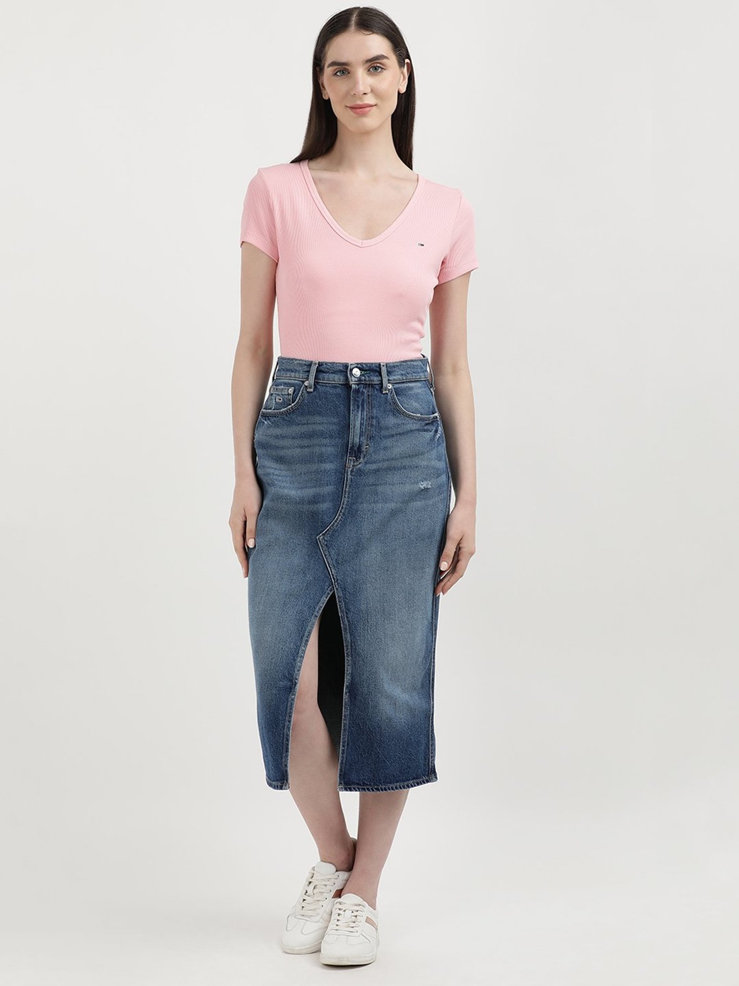 TOMMY HILFIGER Light Pink Slim Fit T-Shirt