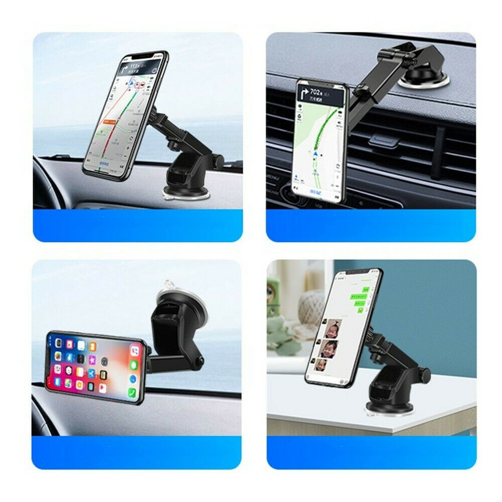 74cm Multifunctional Table Cell Phone Mount Holder 360 Adjustable Universal Gooseneck Smartphone Stand for Desk (Wathet)