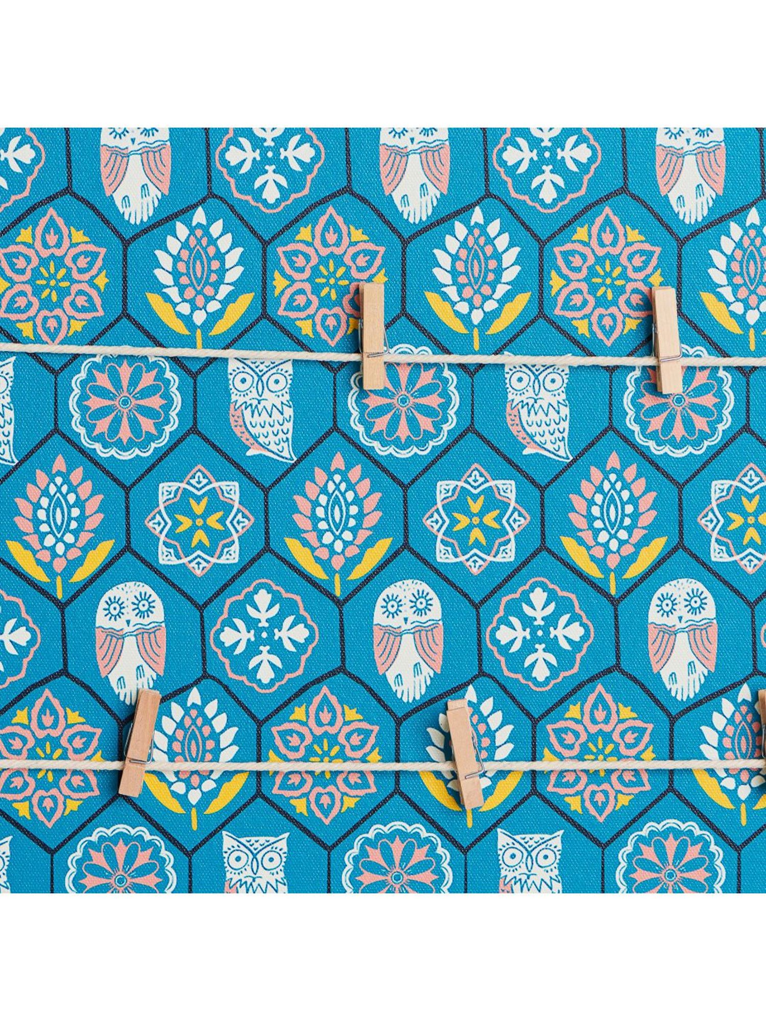 Chumbak Blue Plastic Majestic Owl Memo Board Wall Art