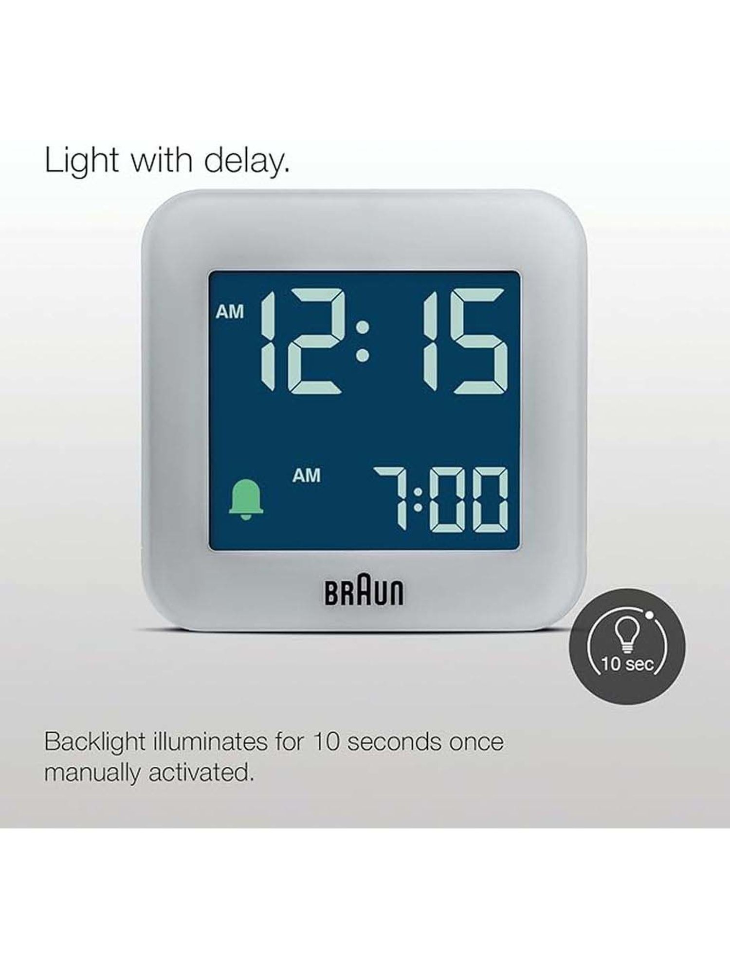 Braun Grey Classic Analog Wall Clock