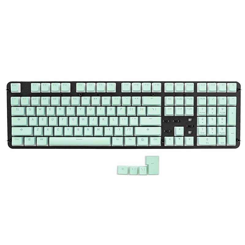 108 Double Shot PBT Pudding Keycaps Keyset for Mechanical Gaming Keyboard MX Switches (Cyan)