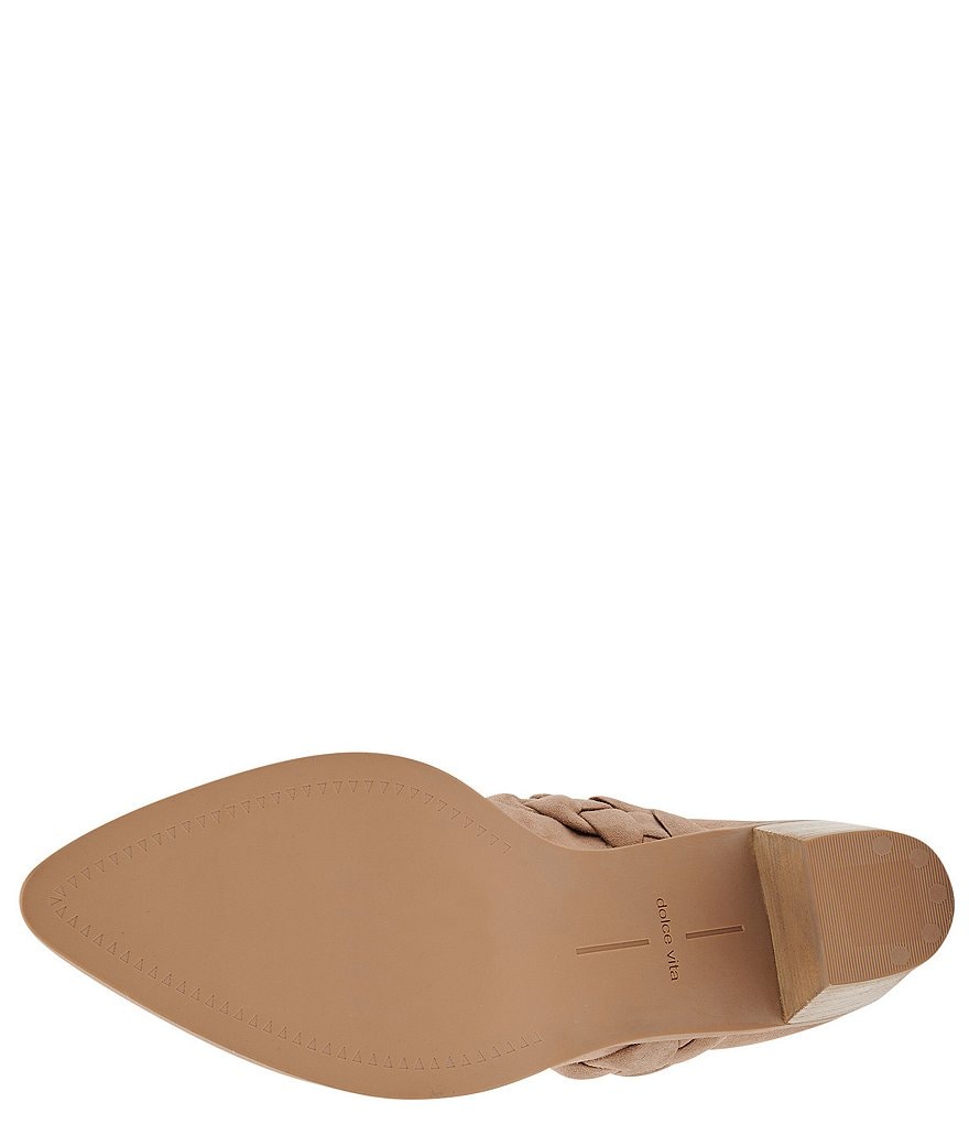 Dolce Vita Serla Braided Strap Suede Shootie Mules