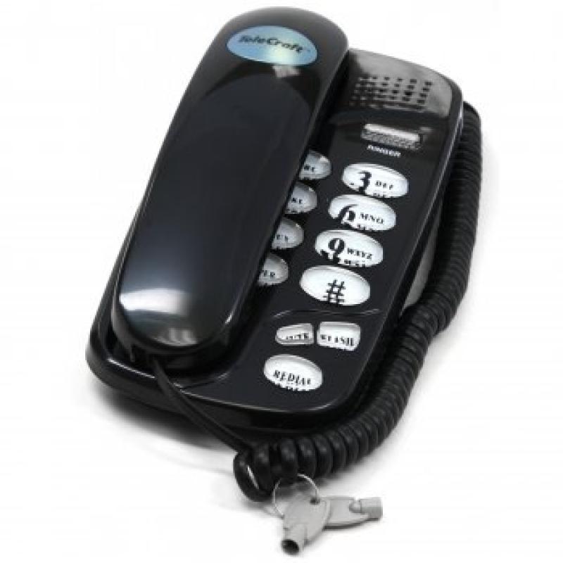 qfx b526blk dect 6.0 1-handset wall mountable trim phone